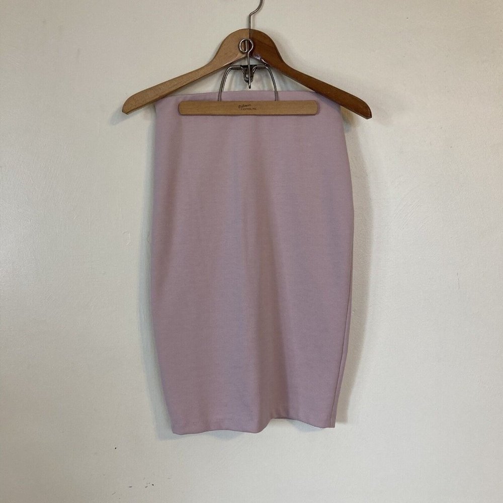 Philosophy Womens Pink Dusty Rose Solid Midi Pencil Skirt Zip Waist Back Size 2
